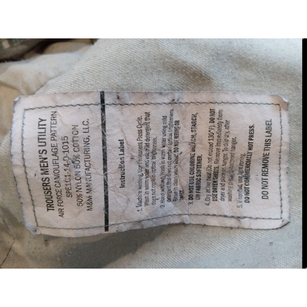 Lot (3) DSCP US Air Force Digital Camo Mens Utility Cargo Trouser Pants Size 34R - Picture 6 of 8